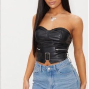 Pretty little thing leather top